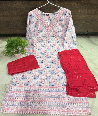 Krsna collection Women Kurti Pant Dupatta Set