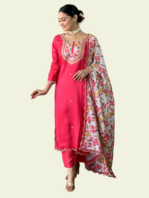 KOTRONS Women Kurti Pant Dupatta Set