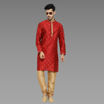 3SIX5 Men Kurta Churidar Set