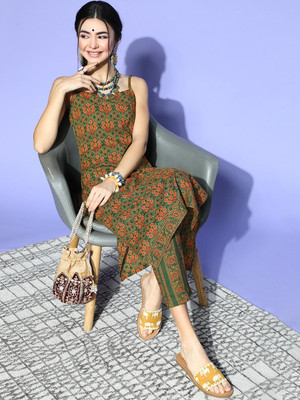 INDO STREET Women Kurta Palazzo Set