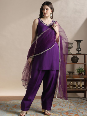 Globus Women Kurti Pant Dupatta Set