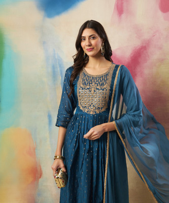 VredeVogel Women Kurta Pant Dupatta Set