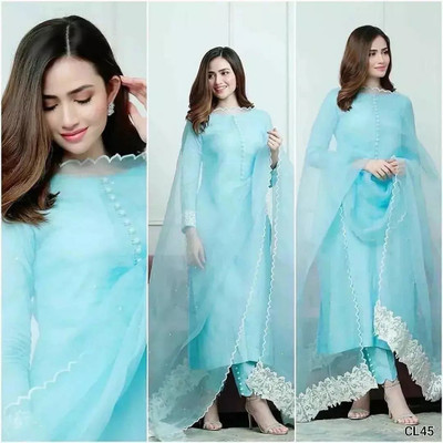 DD's creation Women Ethnic Top Pant Dupatta Set