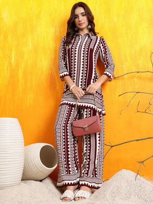 berrylicious Women Ethnic Top Palazzo Set