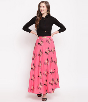Stylum Women Ethnic Top Skirt Set