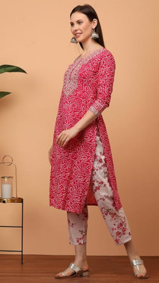 RAHABFAB Women Kurta Pant Set