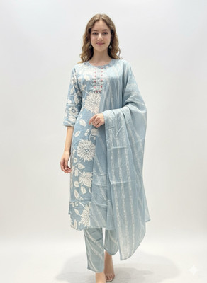 JUST LOVE Women Kurti Pant Dupatta Set