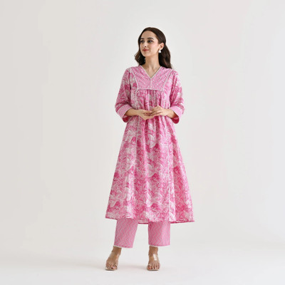 Zinsy Creation Embroidered Kurta, Trouser/Pant & Dupatta Set