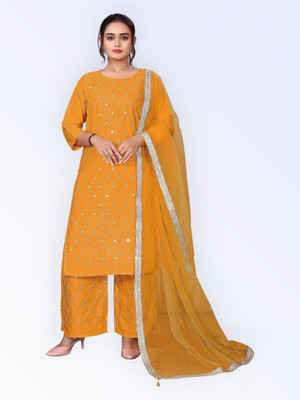HOC's Women Kurta Palazzo Dupatta Set