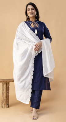 Cloth N Stich Women Kurti Pant Dupatta Set