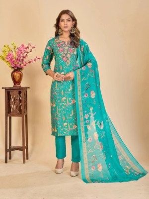 Larqi Women Kurta Pant Dupatta Set