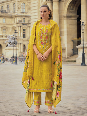 VredeVogel Embroidered Kurta, Trouser/Pant & Dupatta Set