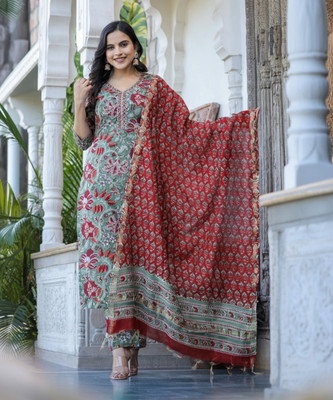 Klosia Women Kurta Pant Dupatta Set