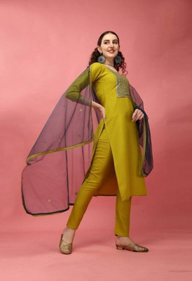 HouseOfCommon Women Kurta Churidar Dupatta Set