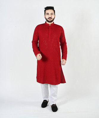 Qtsy Men Kurta Pyjama Set