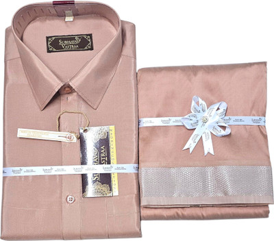 SUBHAVVASTRAA Men Shirt Dhoti Set
