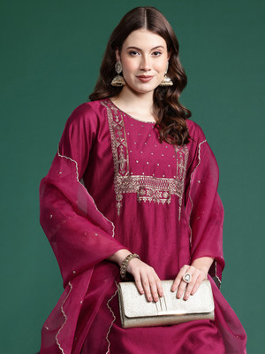 Indo Era Women Kurta Pant Dupatta Set