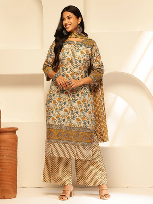 VBUYZ Women Kurta Palazzo Dupatta Set