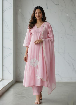 sanaAura Women Ethnic Top Pant Dupatta Set