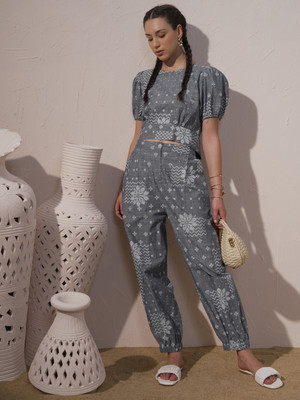 Vishudh Women Ethnic Top Pant Set