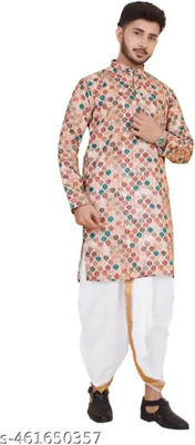SONBAI Men Kurta Dhoti Set