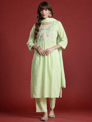 Indo Era Women Kurta Pant Dupatta Set