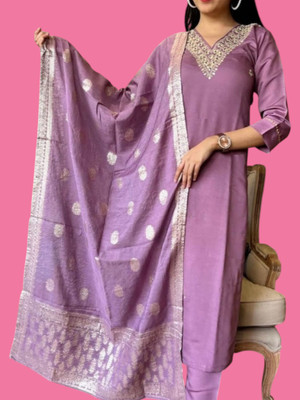 Rifashionl Women Kurta Pant Dupatta Set