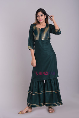 TUHINZIFAB Women Kurta Sharara Set