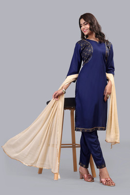 HOUSE OF COMMON Self Design Kurta, Trouser/Pant & Dupatta Set