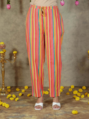 Aramya Comfort Fit Women Multicolor Trousers