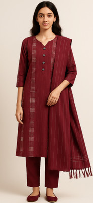 ZR Clothes Solid, Printed Kurta, Trouser/Pant & Dupatta Set