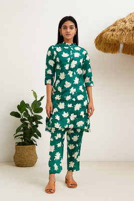 UNSTICH Women Ethnic Top Pant Set