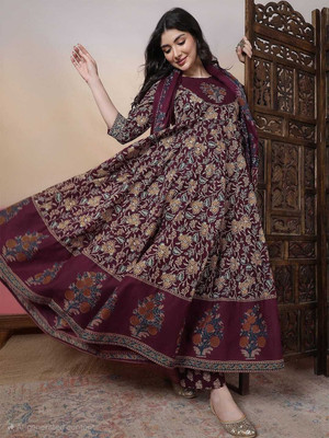 KIMAYRA Women Kurta Palazzo Dupatta Set