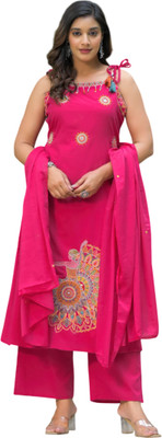 DIA TRENDS Women Kurti Palazzo Dupatta Set