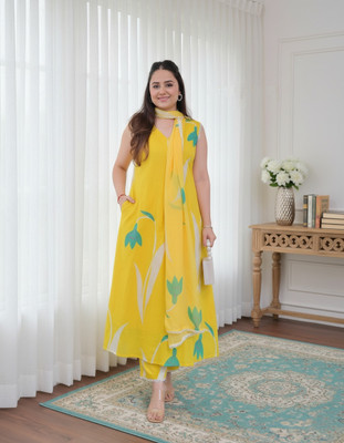 ARADHNA Women Kurta Pant Dupatta Set
