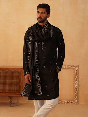 Jompers Men Kurta Pyjama Dupatta Set