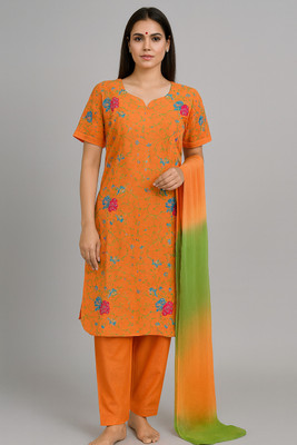 OSWAL ARTS Women Kurti Pyjama Dupatta Set