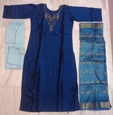 RRShop Women Kurta Pant Attached Dupatta Set