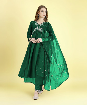 GOROLY Women Kurta Pant Dupatta Set