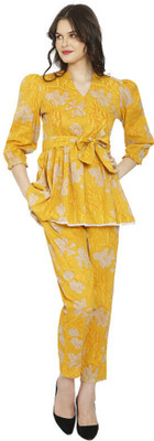 Hautemoda Women Ethnic Top Pant Set