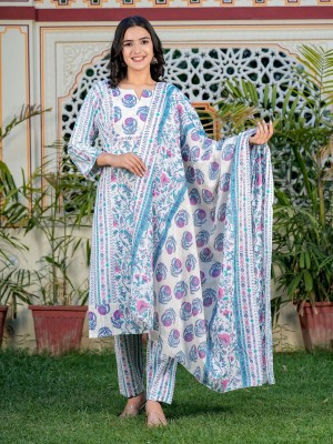 VBUYZ Women Kurta Pant Attached Dupatta Set