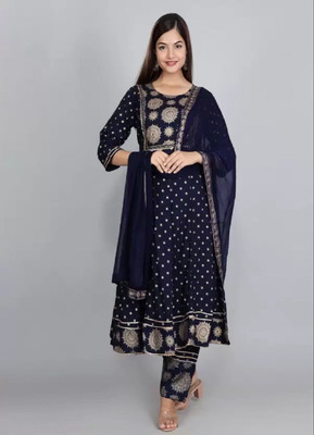 HARITWAL Women Kurta Palazzo Dupatta Set