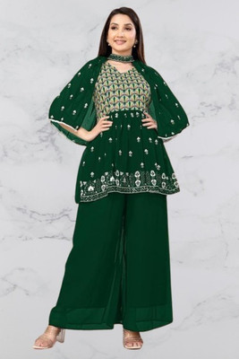 GREENERA Creation Women Kurta Sharara Set