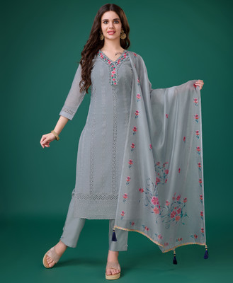 MOJILAA Women Kurta Pant Dupatta Set