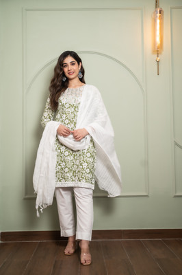 Andheriyas Textiles Women Kurta Pant Dupatta Set