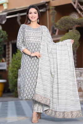 ROSEMERRICK Women Kurta Pant Dupatta Set