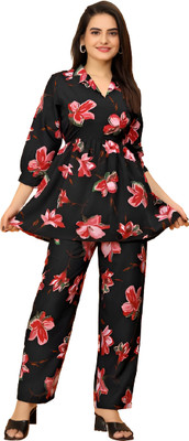 STYLEOO Women Crop Top Pant Set