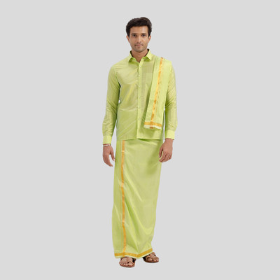 Uathayam Men Shirt Dhoti Dupatta Set