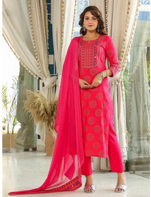 Glorytax Women Kurti Pant Dupatta Set