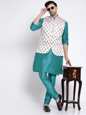 TS Lifestyle Men Kurta Pyjama Ethnic Jacket Set